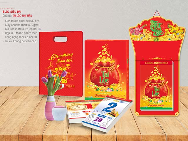 KÍCH THƯỚC LỊCH BLOC THÔNG DỤNG VÀ NHỮNG MẪU LỊCH IN ĐẸP