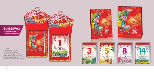 NHỮNG MẪU LỊCH TẾT CHỦ ĐỀ QUÊ HƯƠNG ĐẤT NƯỚC THÂN THƯƠNG VÀ Ý NGHĨA