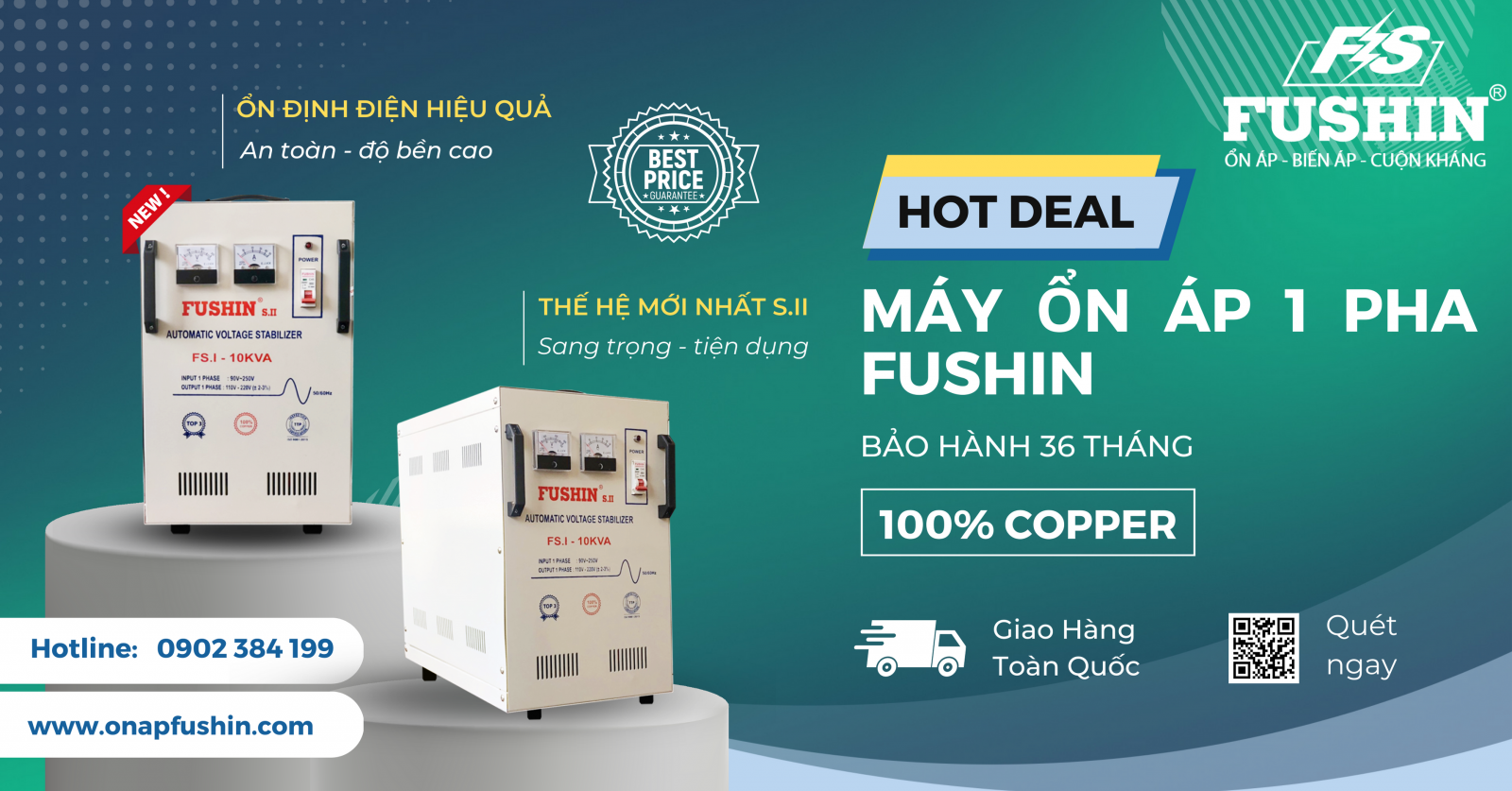 Máy ổn áp 1 pha fushin