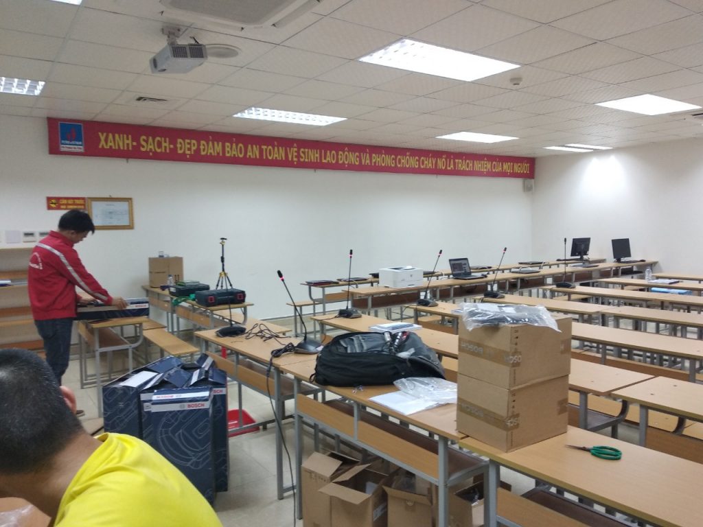 công trình cung cấp thiết bị âm thanh cho phòng họp hội thảo