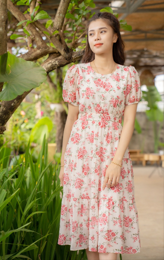 Đầm hoa hồng LA05