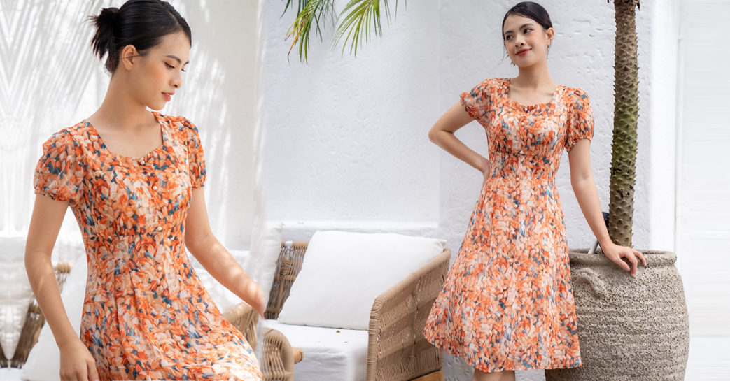 Đầm họa tiết LA01