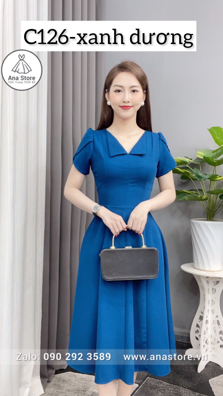 Đầm Xanh dương C126
