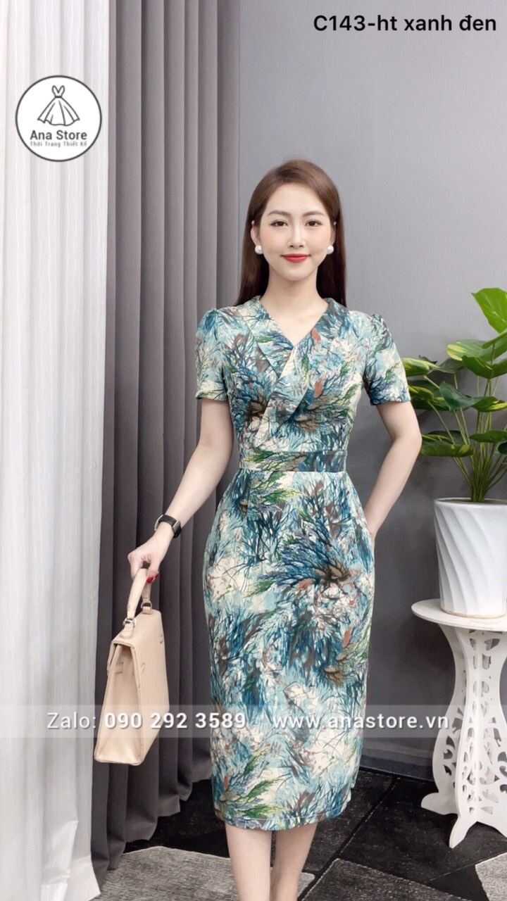 Đầm C143 - HT xanh đen