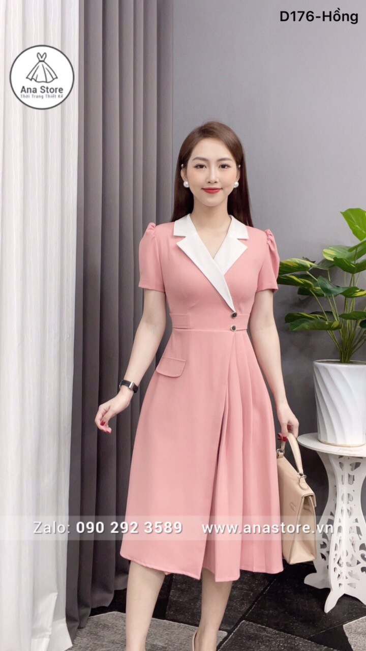Đầm D176 Hồng