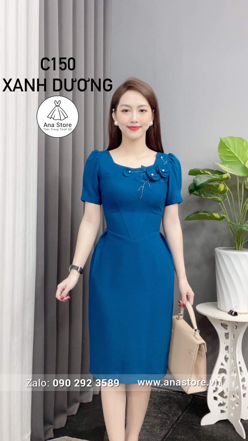 Đầm C150 - xanh dương