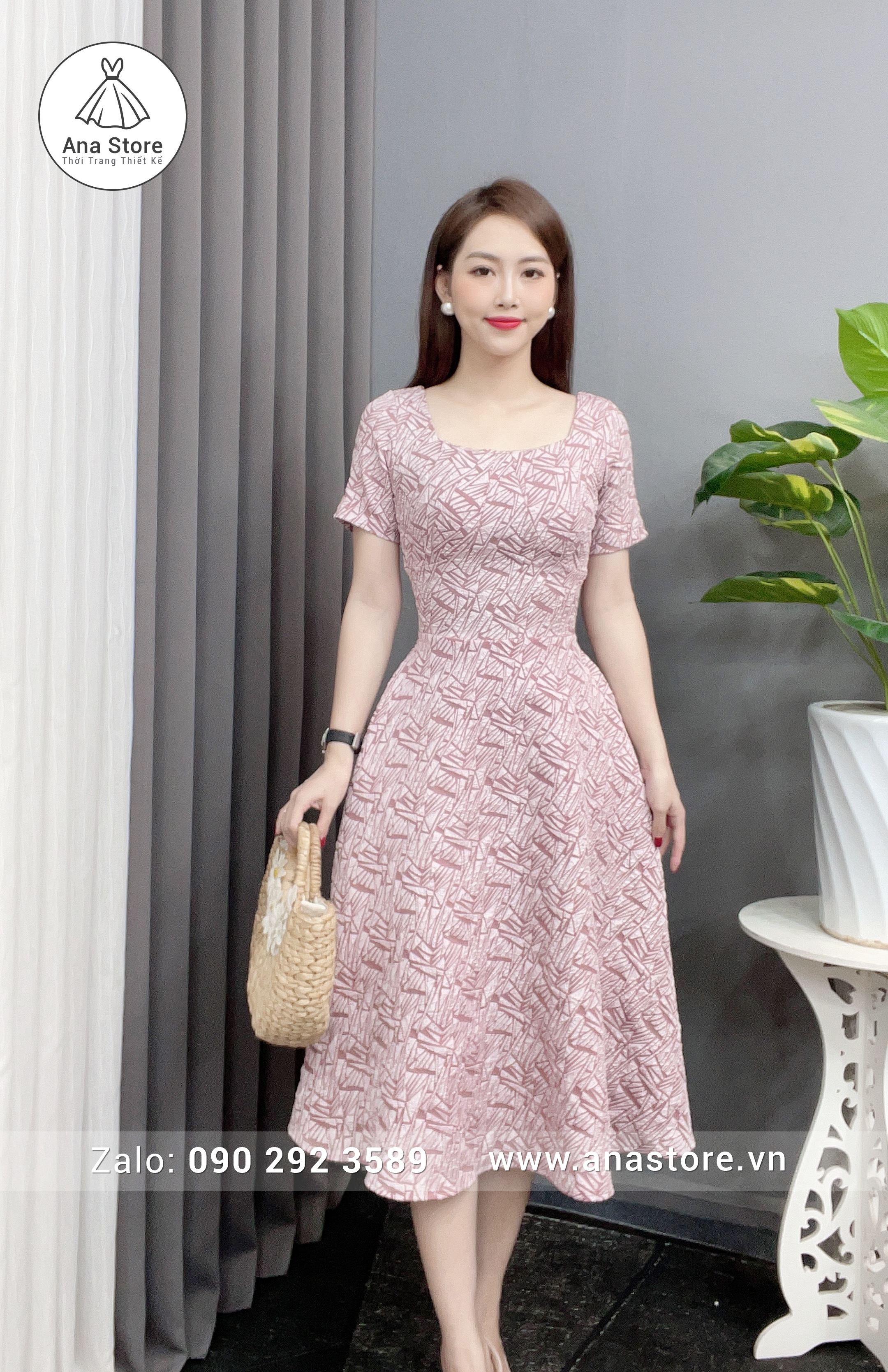 Đầm C85 - xốp hồng