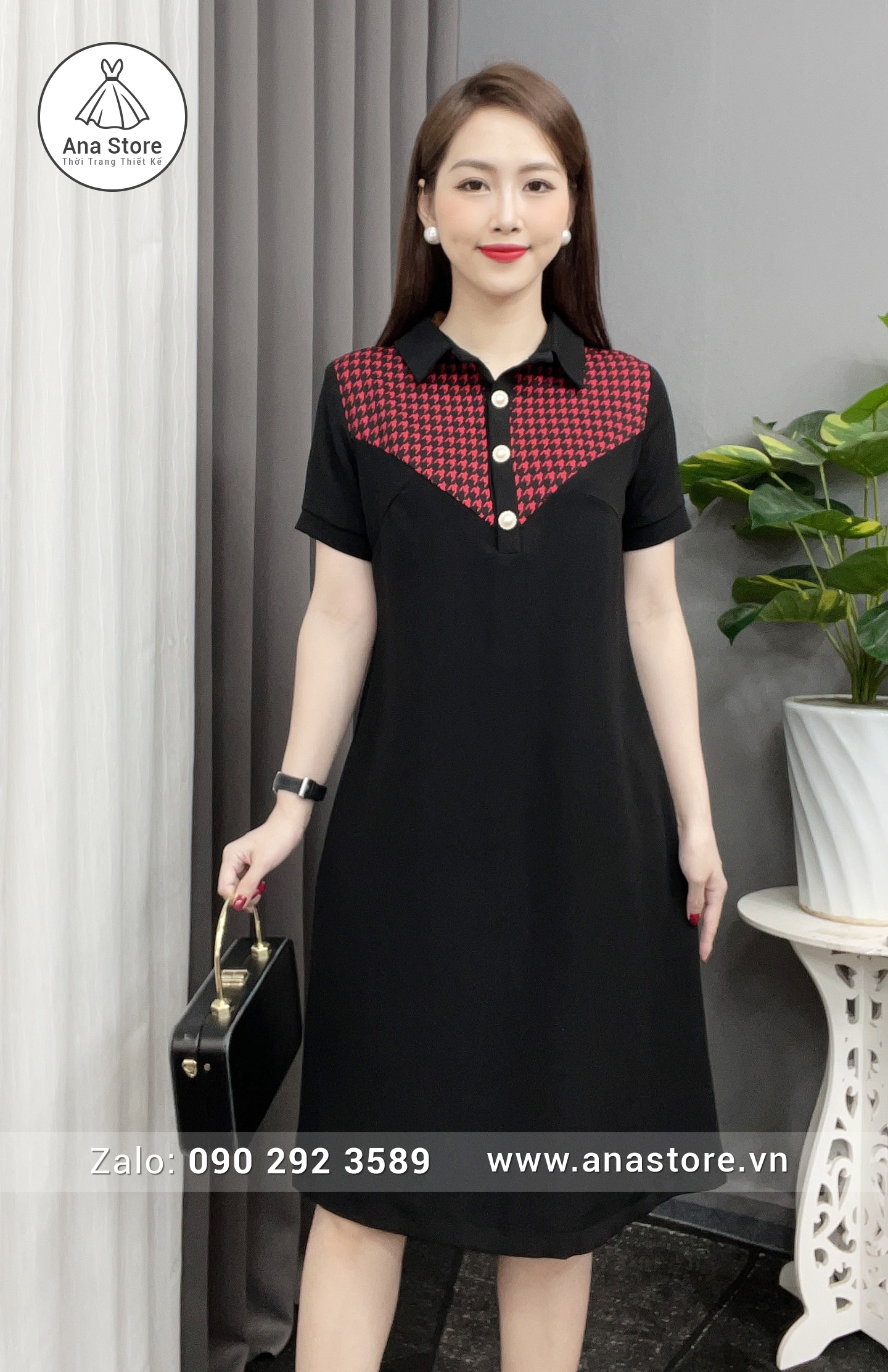 Đầm C83 - Răng sói đỏ