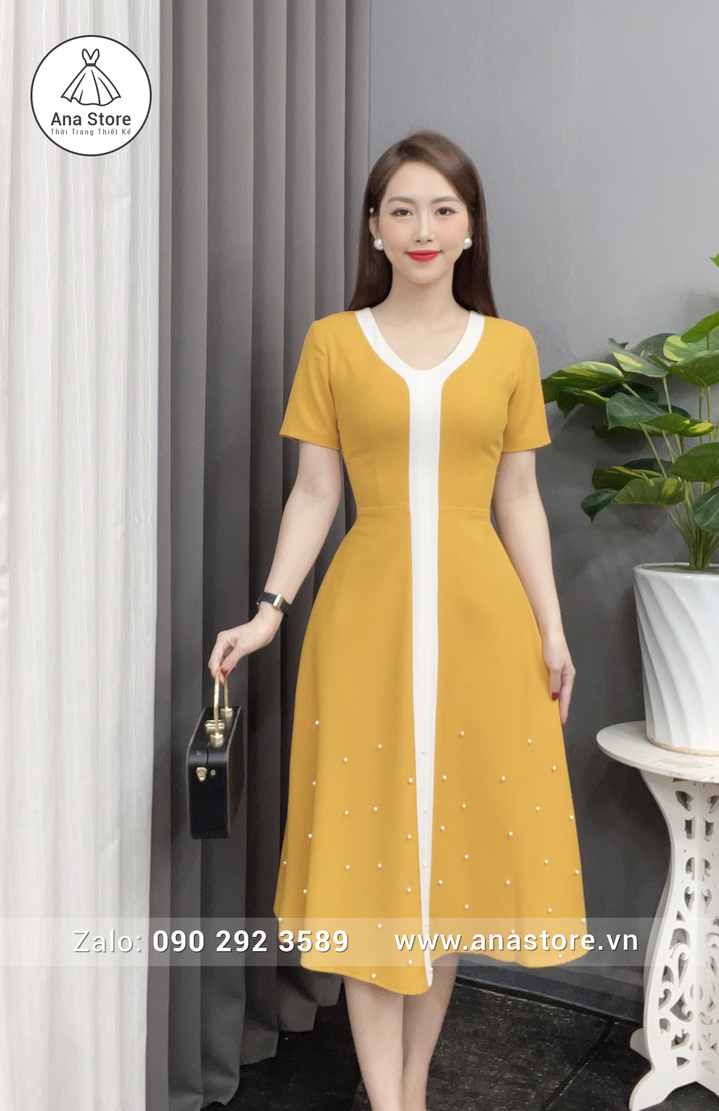 Đầm C25 - vàng