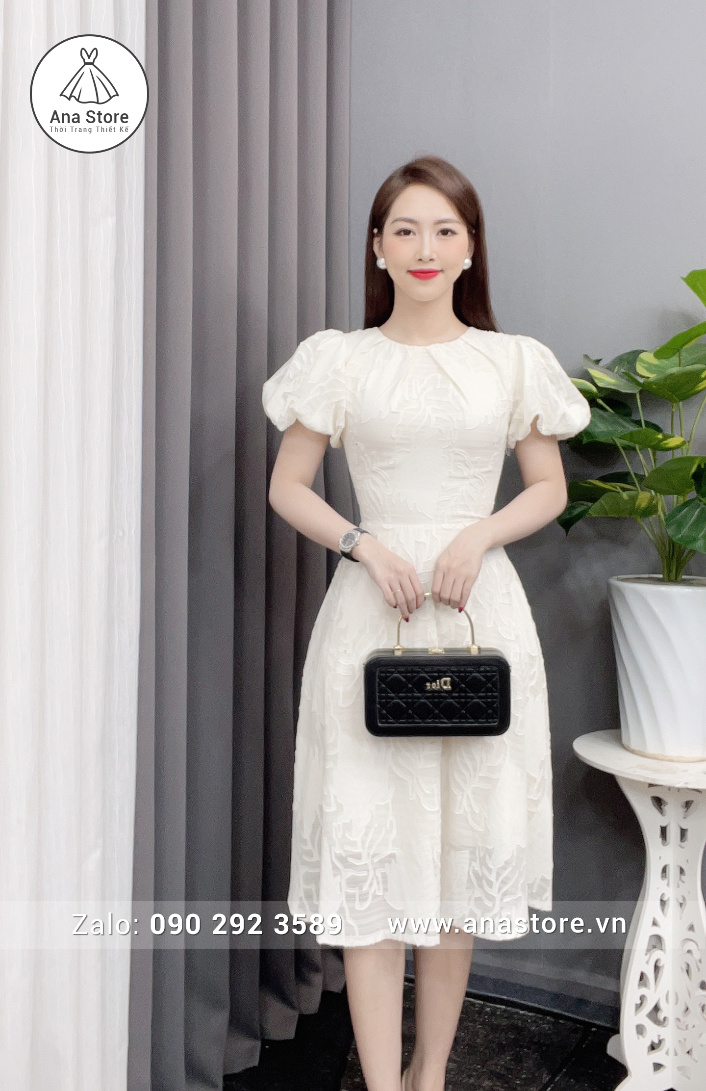 Đầm D313 - ren be