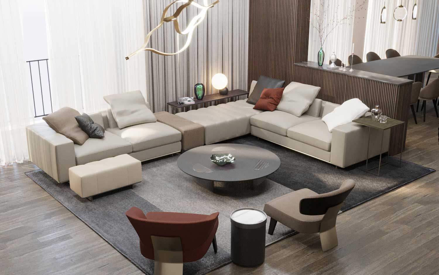 Dự án nội thất phòng khách Anh Lâm Quận 2