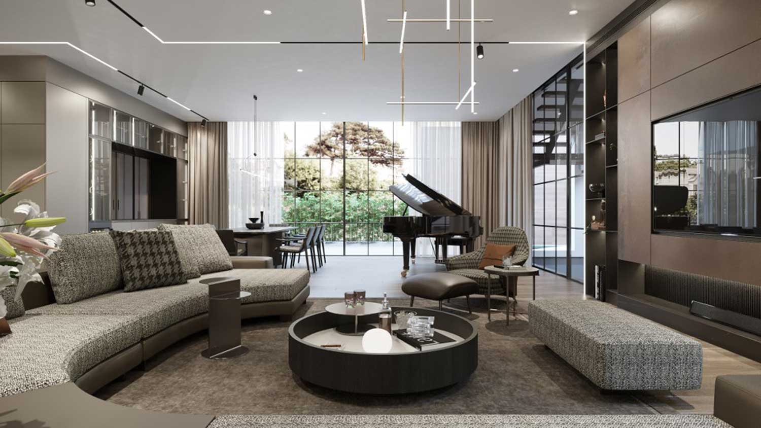 Dự án nội thất phòng khách ông Thắng, Quận 2
