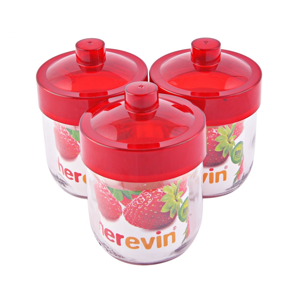 Hũ thủy tinh Herevin 131357 _ 400 ml (Đỏ)