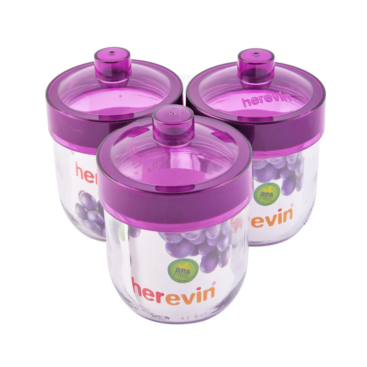 Hũ thủy tinh Herevin 131357 _ 400 ml (Tím)