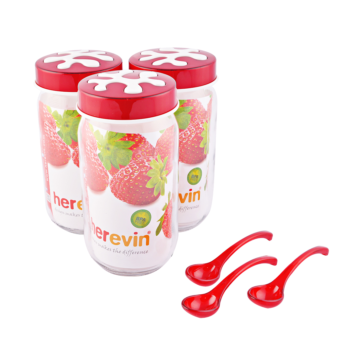 Hũ thủy tinh nắp trang trí Herevin 135377 _ 1000ml 