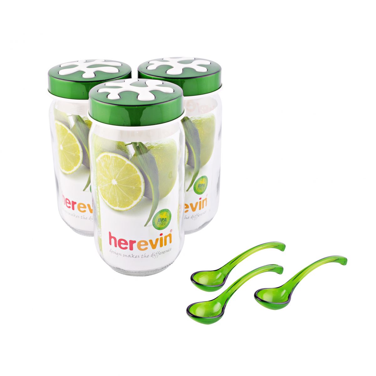 Hũ thủy tinh nắp trang trí Herevin 135377 _  1000ml