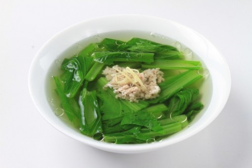 Canh cải xanh thịt bằm