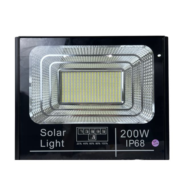 Đèn led năng lượng mặt trời 200W nhôm nguyên khối