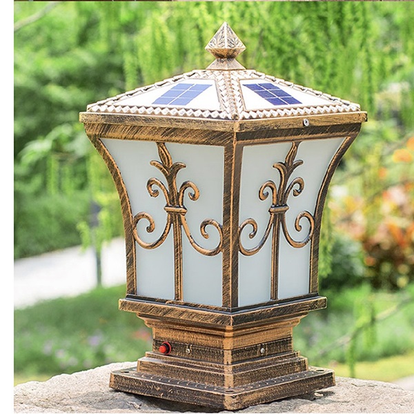 Đèn năng lượng mặt trời sân vườn, trụ cổng 
