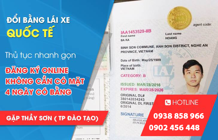 Đổi bằng lái xe từ Việt Nam -> Quốc tê đi 196 nước