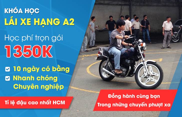 Khóa học bằng lái xe moto hạng A2