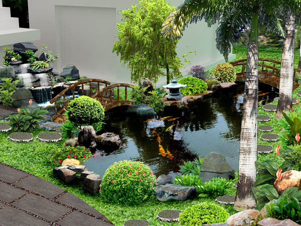 tiểu cảnh ngoại thất