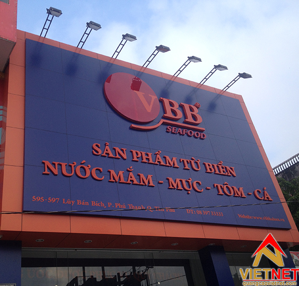 Mặt dựng alu, chữ nổi