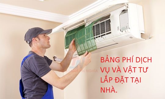 Bảng giá dịch vụ lắp đặt