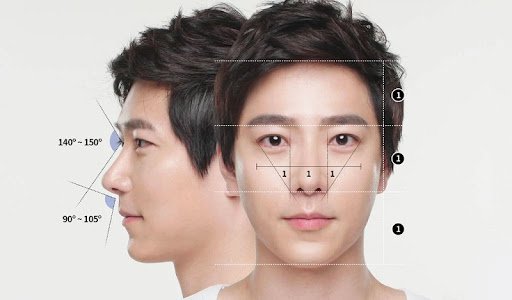 Tỉ lệ tiêu chuẩn của nâng mũi nam đẹp