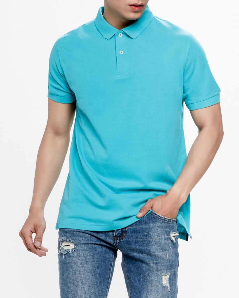Áo polo trơn xanh ngọc