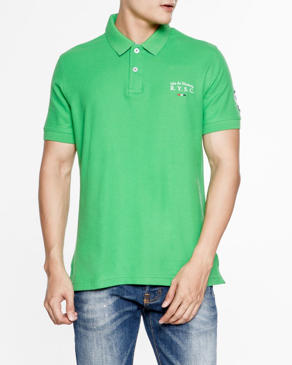 Áo Polo Seaman tay ngắn phối logo tay áo