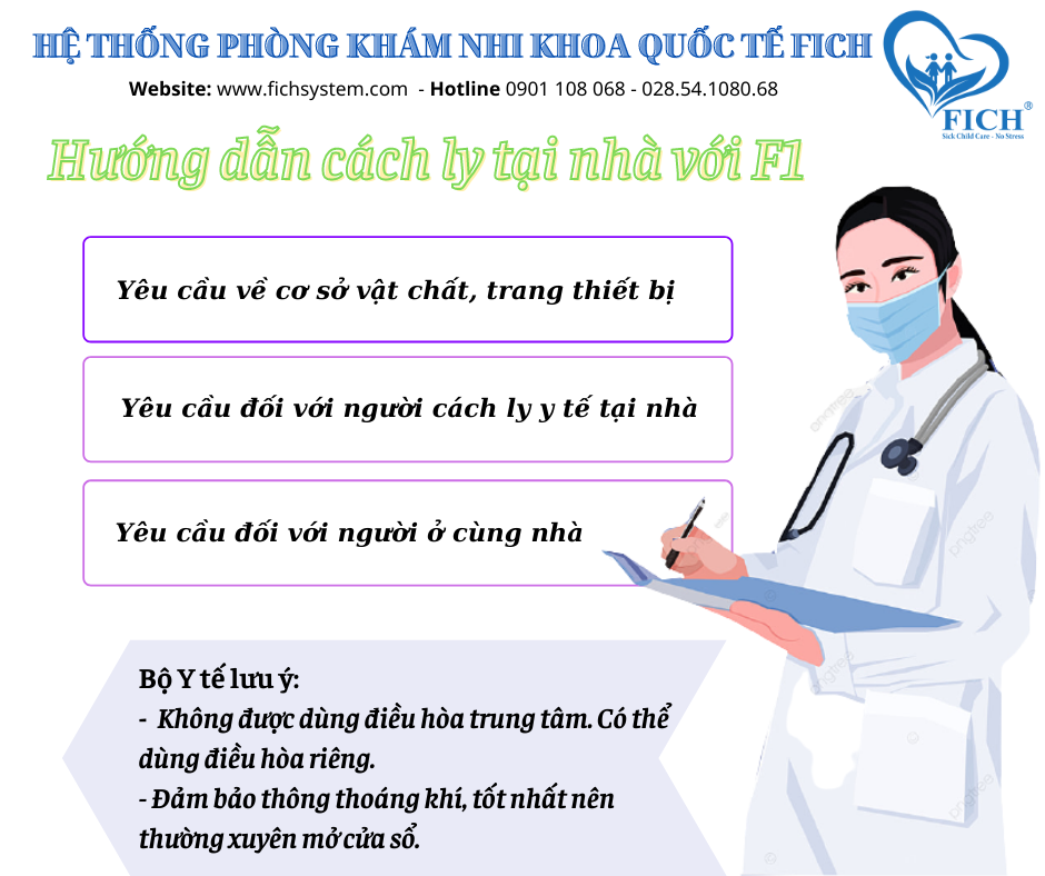 Dịch COVID-19: Hướng dẫn cách ly tại nhà với F1 