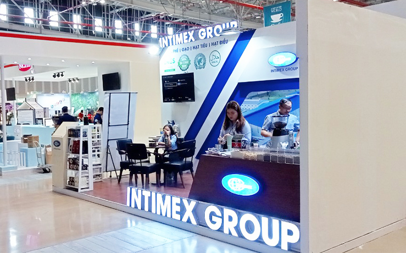 Thiết Kế Và Thi Công Gian Hàng IPOS Và INTIMEX Tại Triển Lãm CAFE SHOW