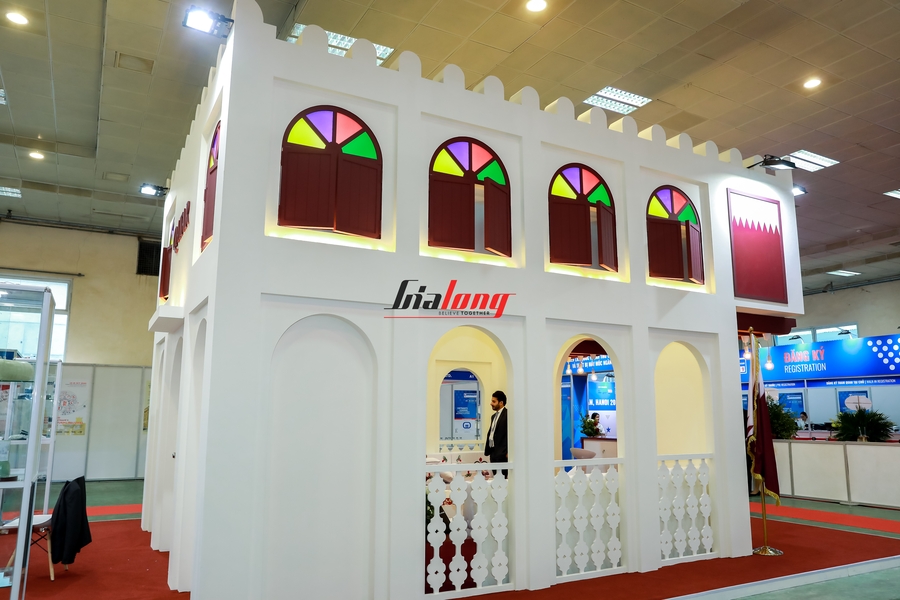  thi công Gian Hàng Triển lãm Qatar Pavilion