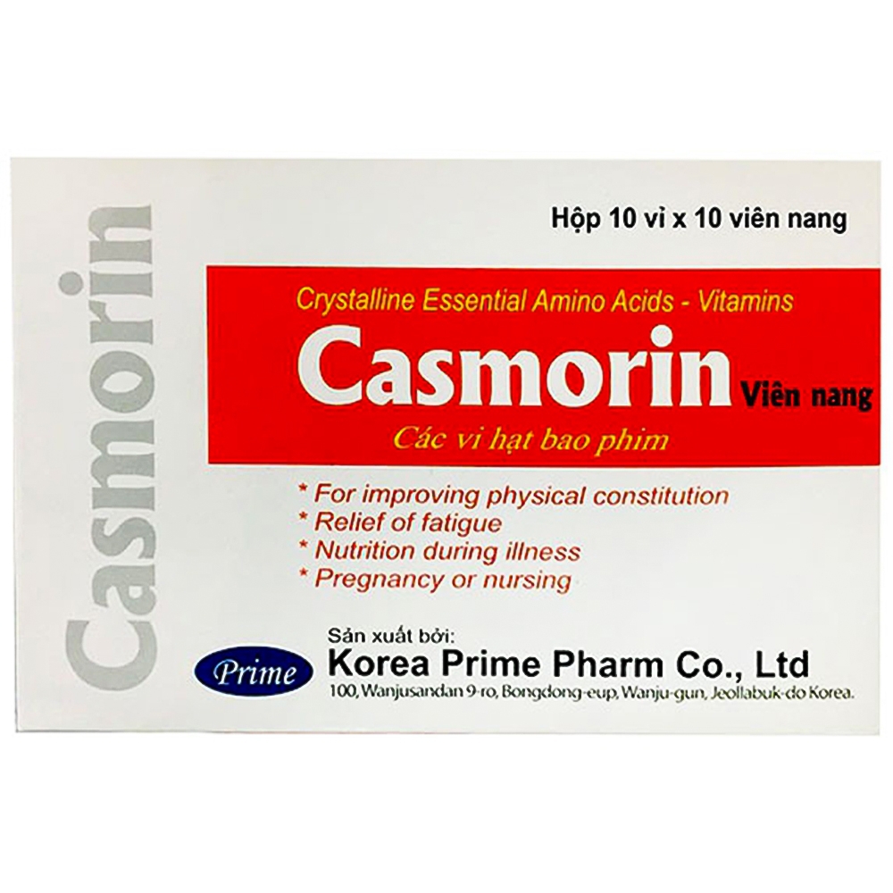 Thuốc Casmorin Korea Prime Pharma bổ sung các acid amin và vitamin