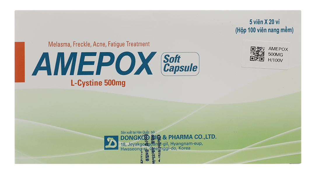 Thuốc Amepox 500mg DongKoo điều trị sạm da do tàn nhang, nám da