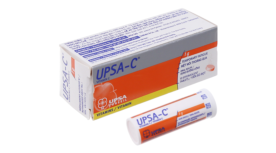 Viên sủi UPSA-C UPSA SAS hỗ trợ điều trị tình trạng thiếu hụt vitamin C