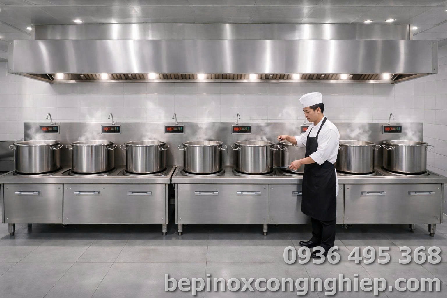 Bếp từ nấu canh công nghiệp