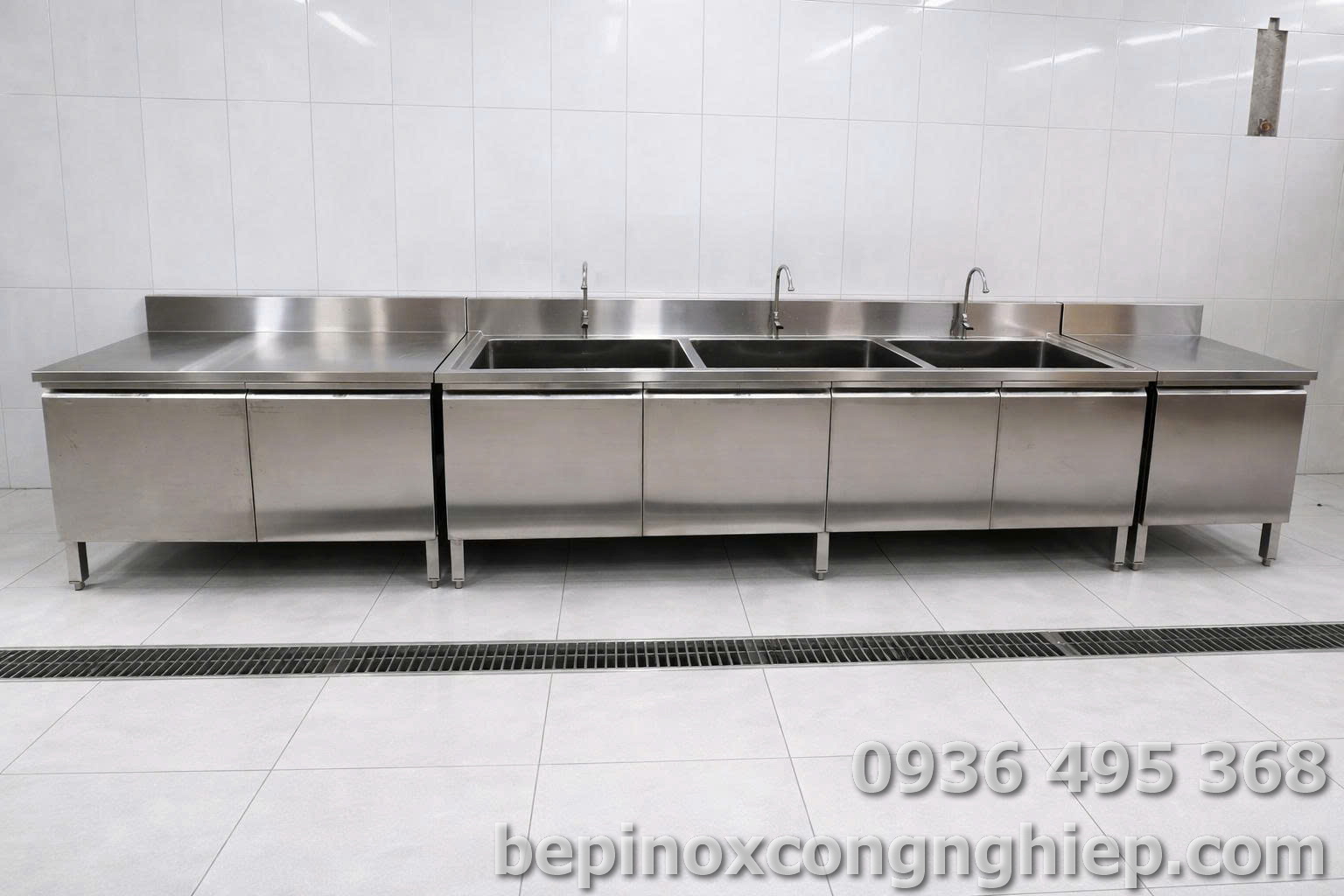 Hệ thống chậu rửa bàn sơ chế