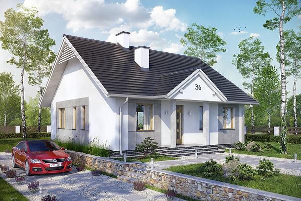Mẫu nhà cấp 4 mái thái hiện đại cho vợ chồng trẻ năm 2019