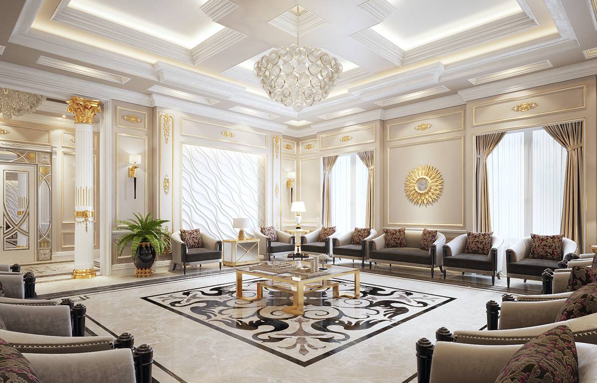 Interior and exterior of town houses - villas
