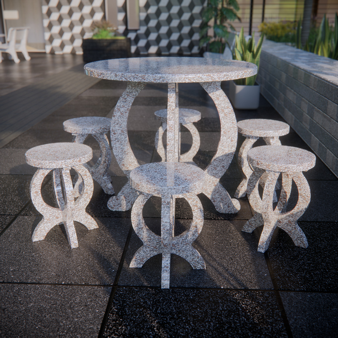 Bàn ghế Đá Hoa Cương 