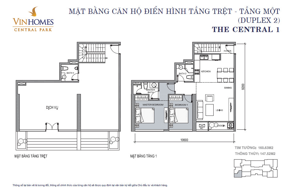 Căn hộ A1 - 4 phòng ngủ - 145m²