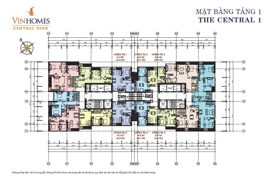 Căn hộ A1 - 4 phòng ngủ - 145m²