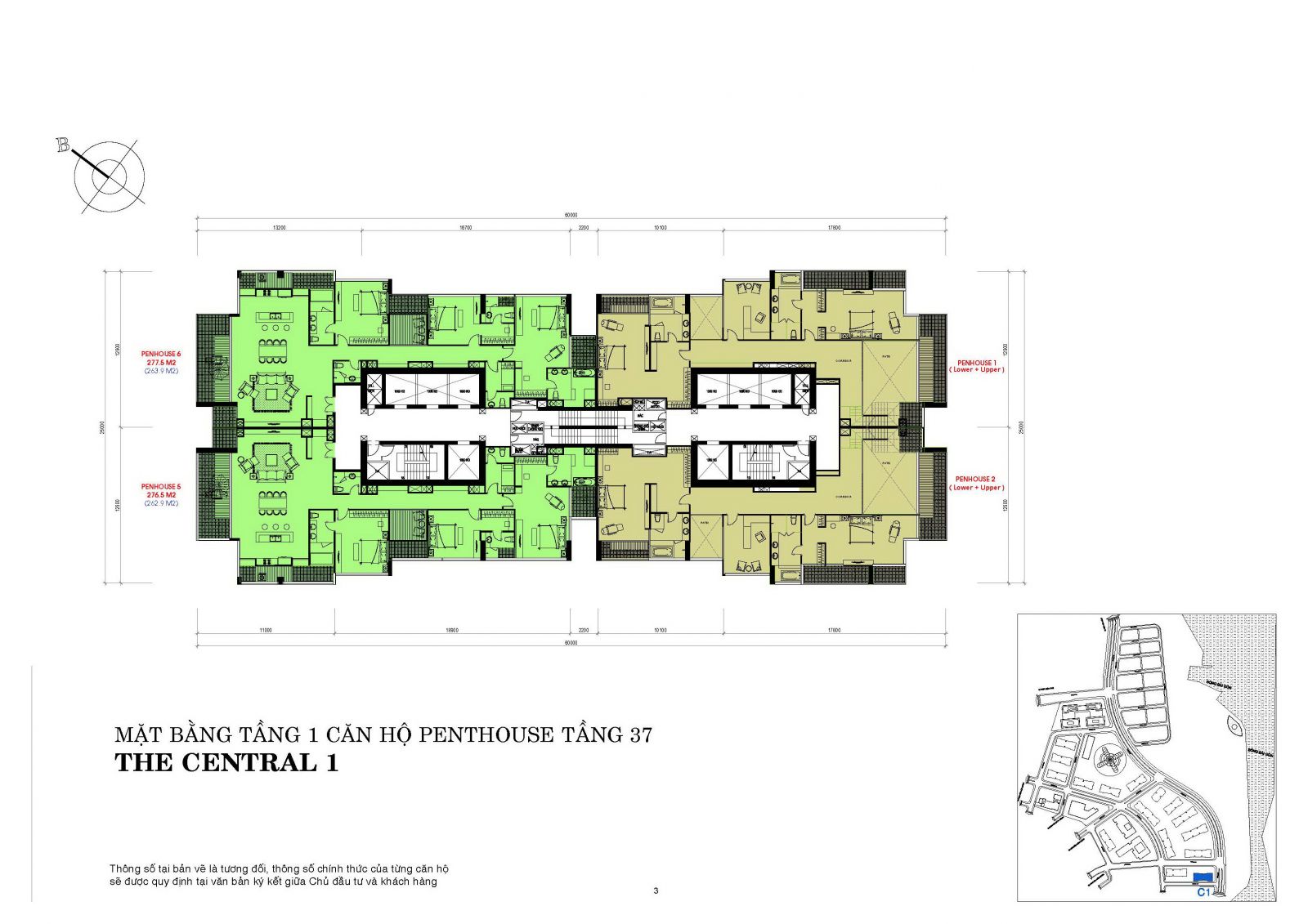 Penhouse 4 - 3 phòng ngủ - 262.9 m²