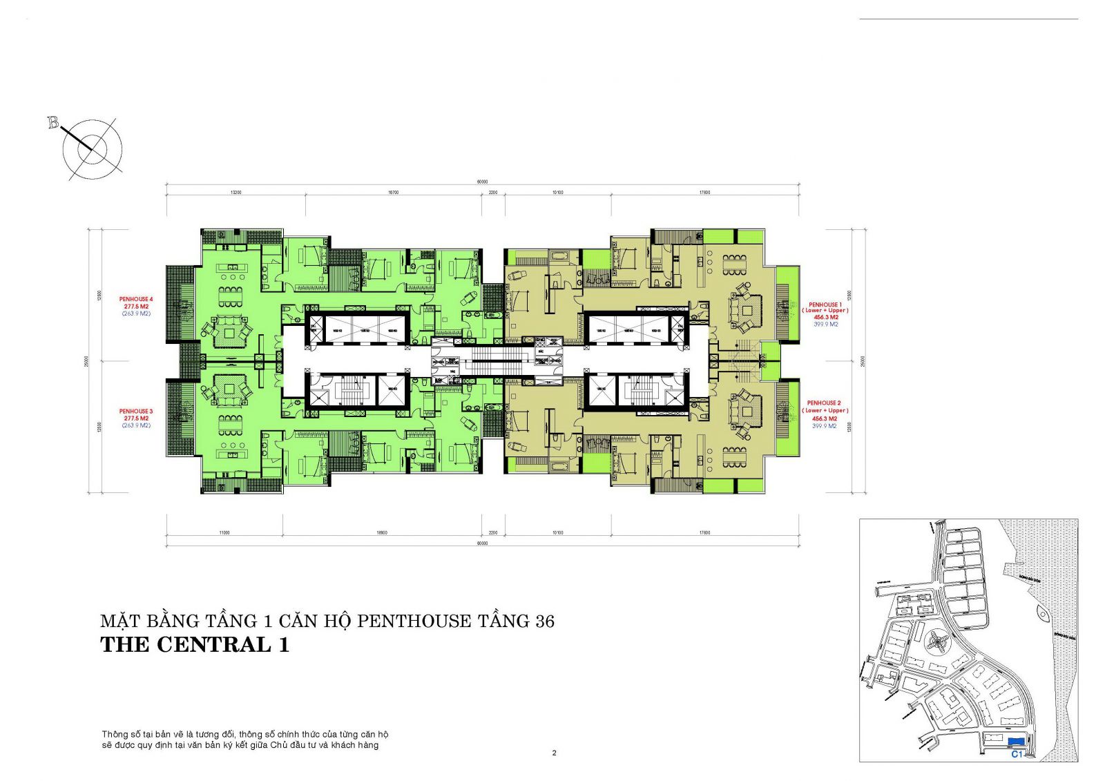 Penhouse 6 - 3 phòng ngủ - 263.9 m²