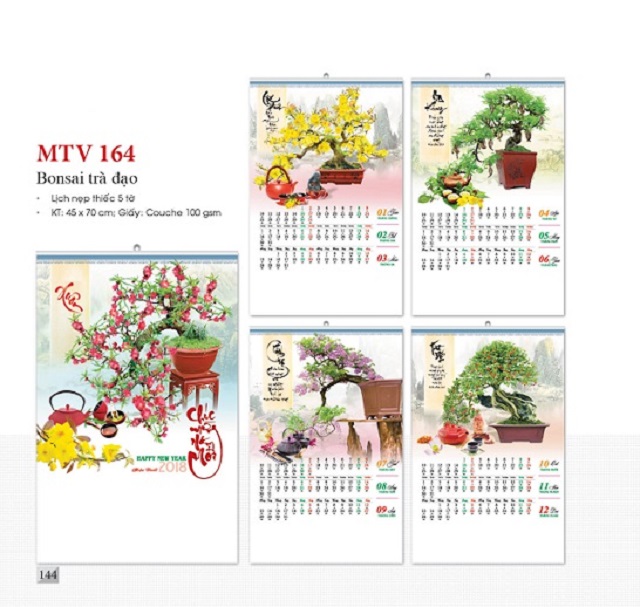 Lịch treo tường 5 tờ