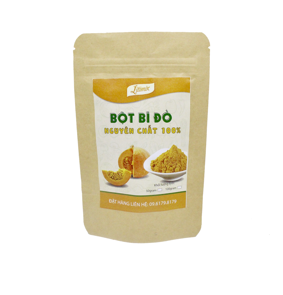 Bột bí đỏ nguyên chất