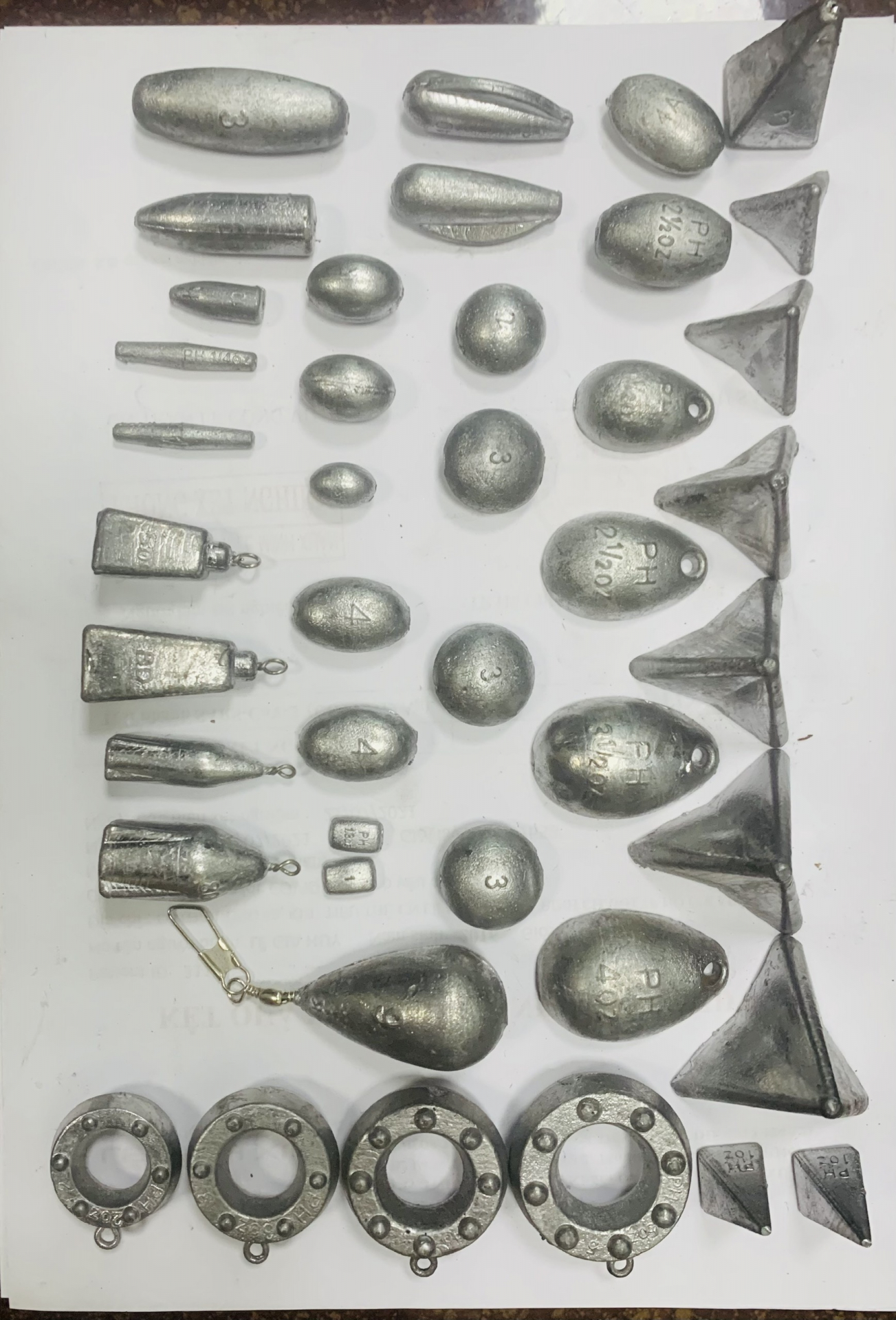 Các loại chì lưới, chì câu