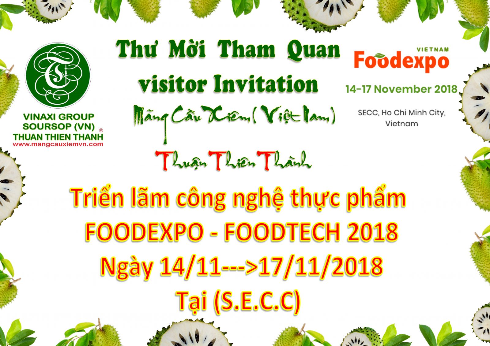 VINAXI- MÃNG CẦU XIÊM (VN) - THUẬN THIÊN THÀNH Tham tham gia triển lãm công nghệ thực phẩm Việt Nam 2018